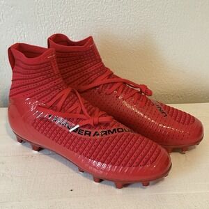 Under Armour Highlight 2 Football Cleats MC Knit Red Men's Size 11